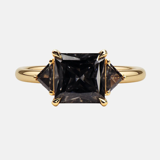 The Obsidian Trilliant Black Diamond Ring AG & CO Jewellery