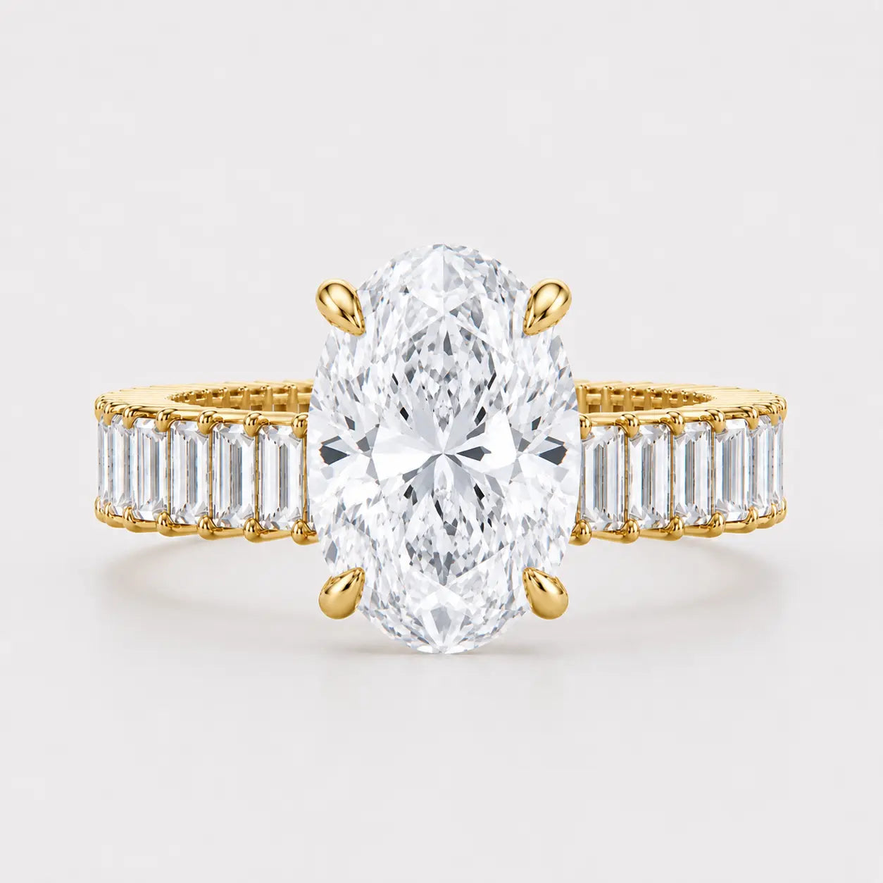 valencia – oval cut solitaire with baguette eternity band ag & co jewellery