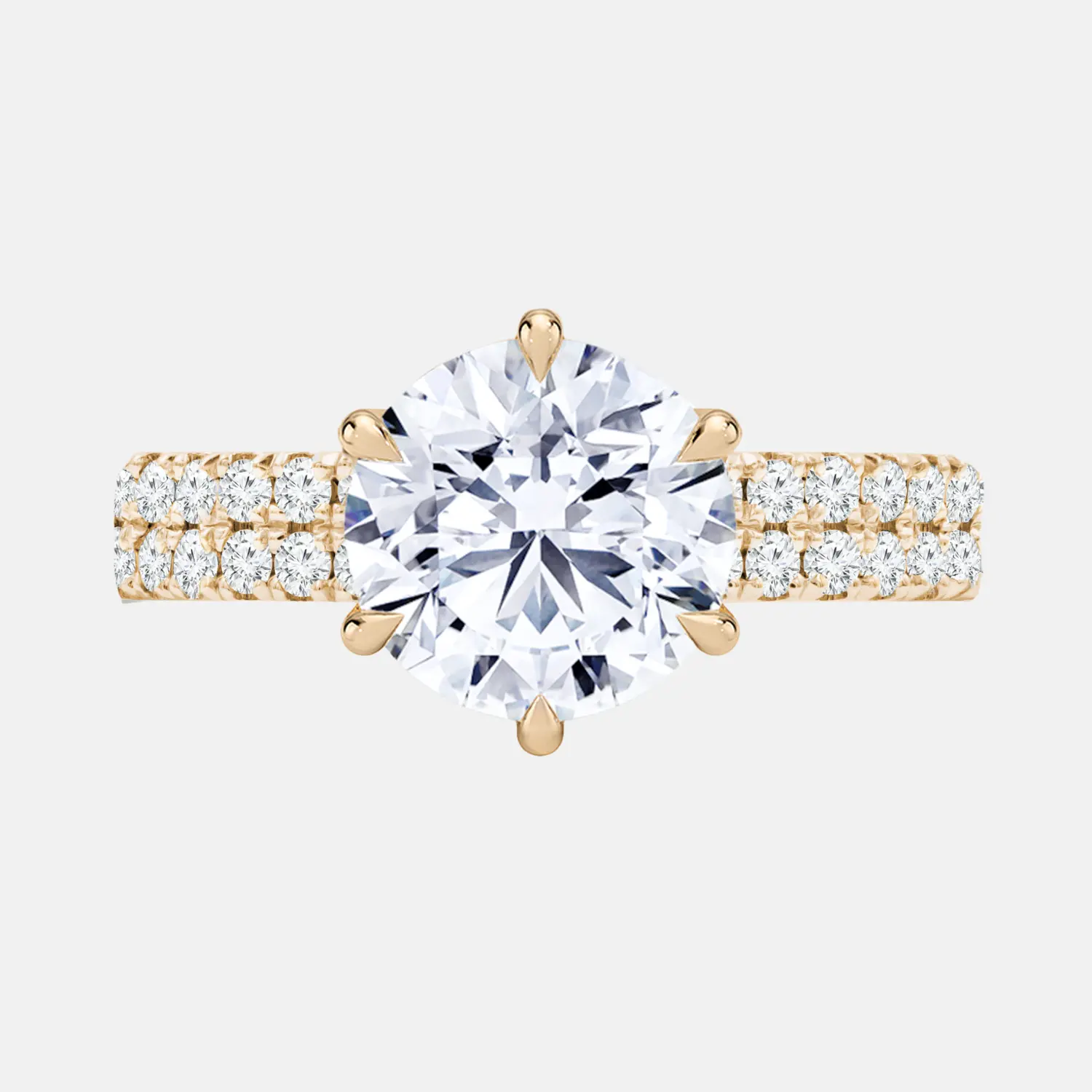 VALENTIA double band round brilliant engagement ring AG & CO Jewellery