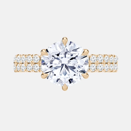 VALENTIA double band round brilliant engagement ring AG & CO Jewellery