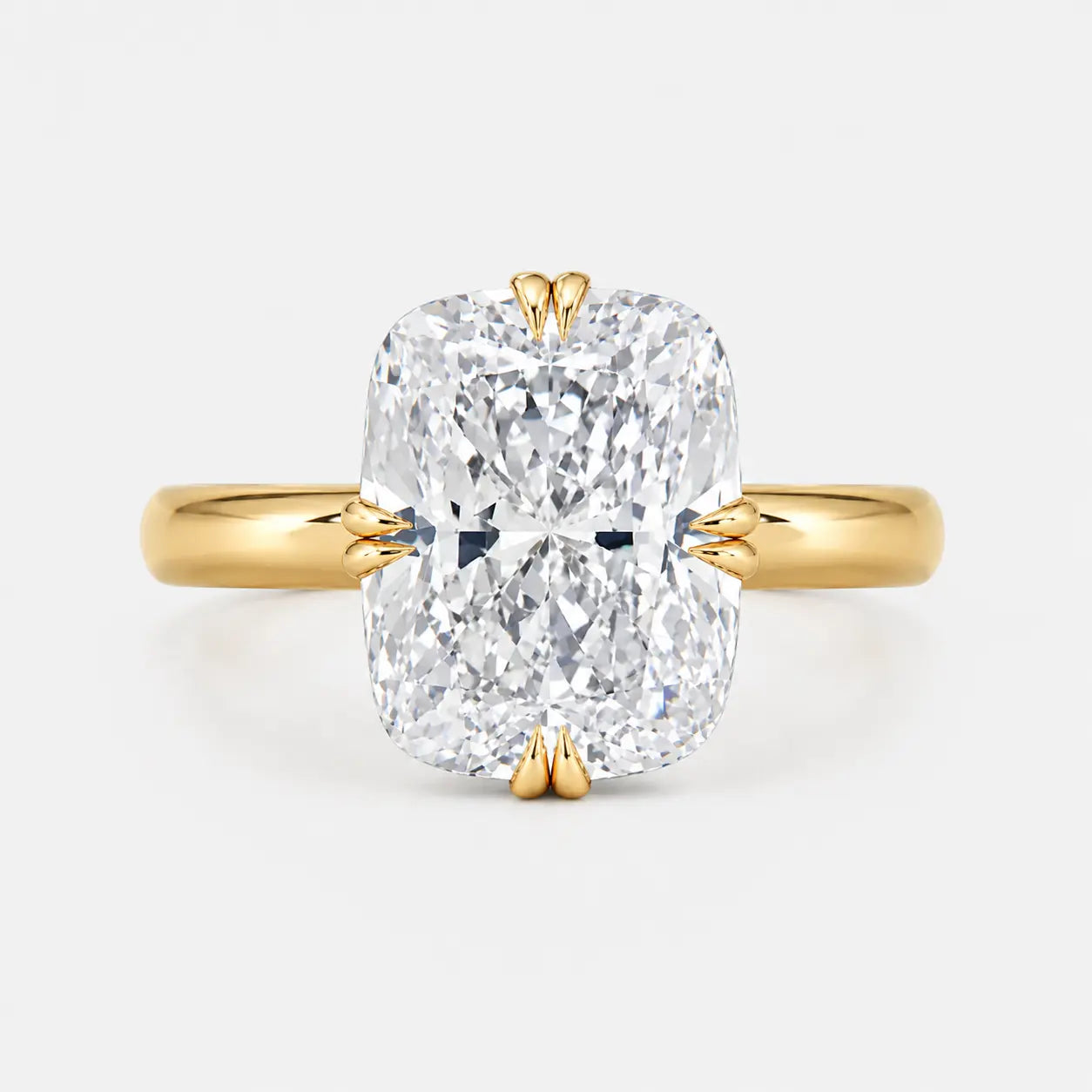 VALENTINA – Cushion Cut Compass Prong Solitaire Ring AG & CO Jewellery