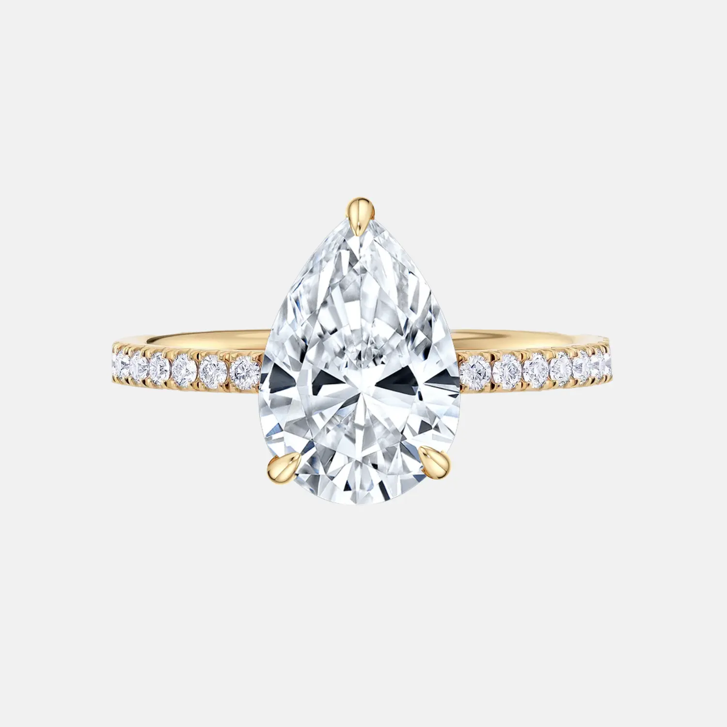 vionne hidden halo pavé pear-cut engagement ring ag & co jewellery