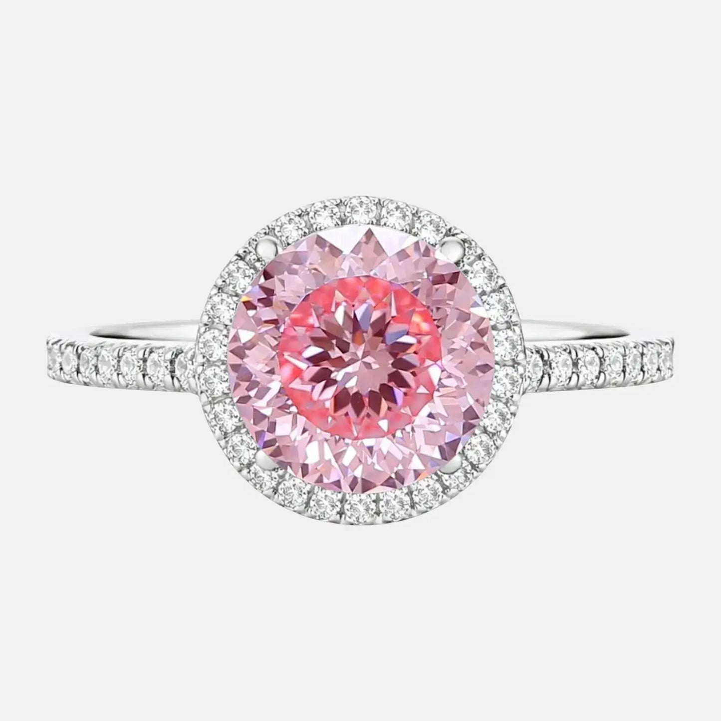 vivid fancy pink portuguese cut diamond halo engagement ring ag & co jewellery
