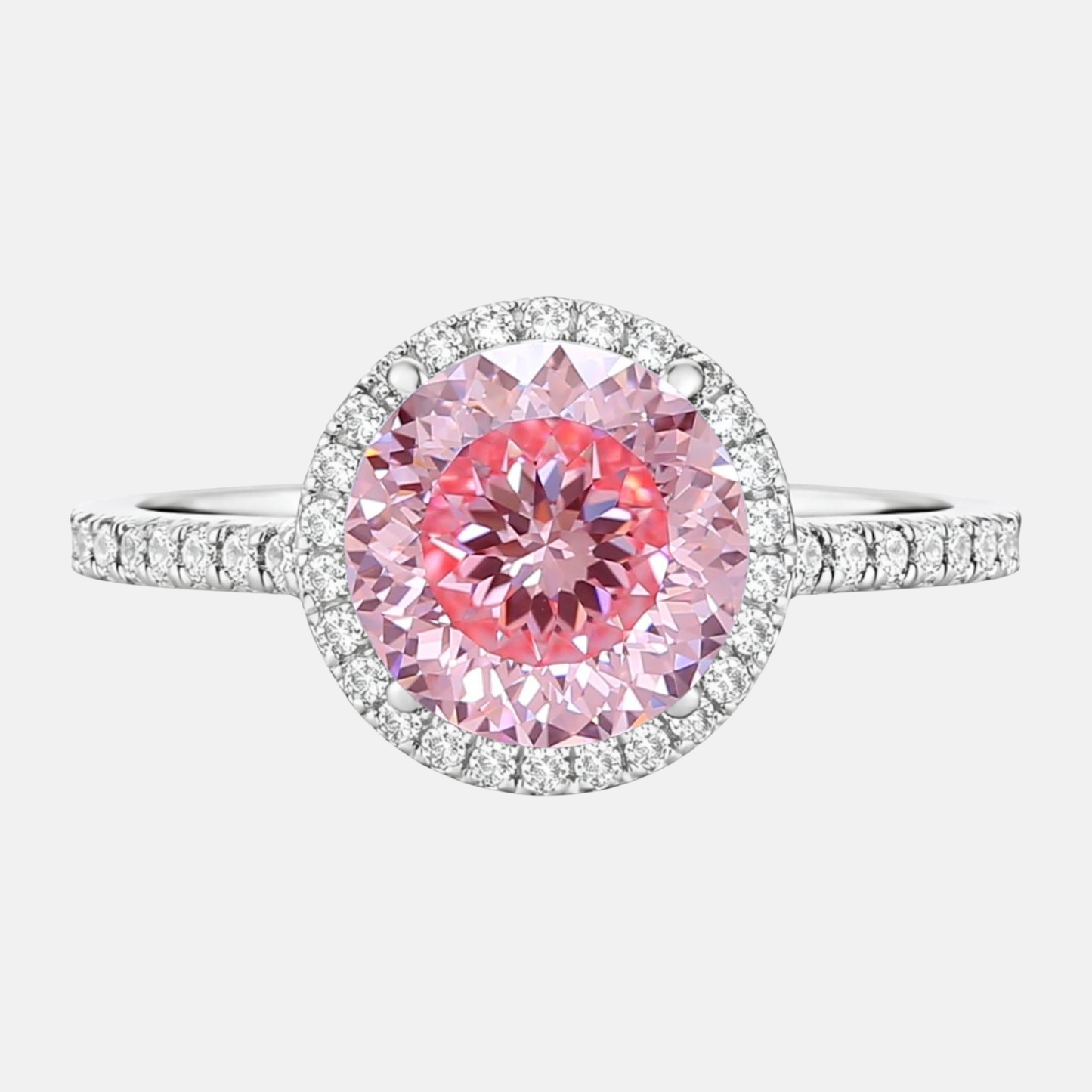 vivid fancy pink portuguese cut diamond halo engagement ring ag & co jewellery
