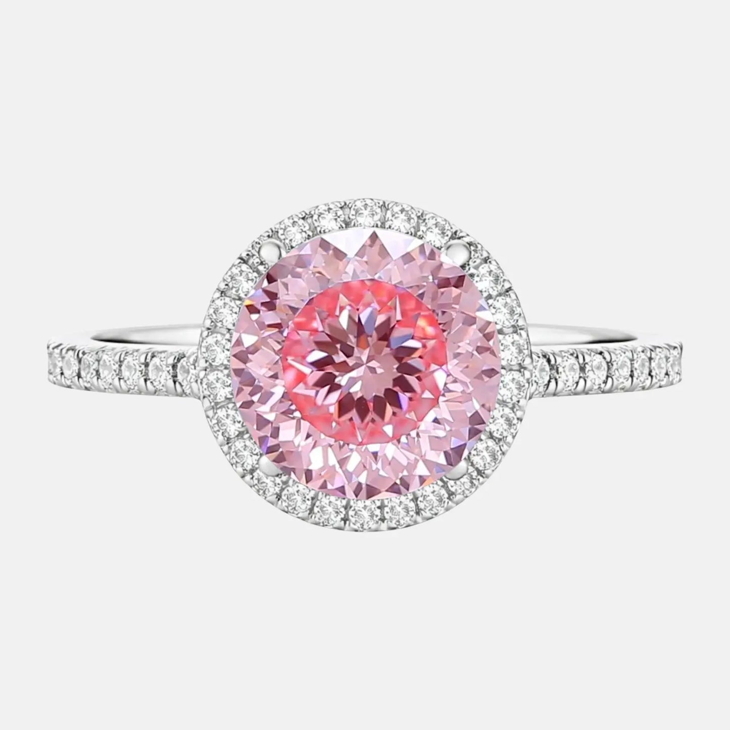 vivid fancy pink portuguese cut diamond halo engagement ring ag & co jewellery