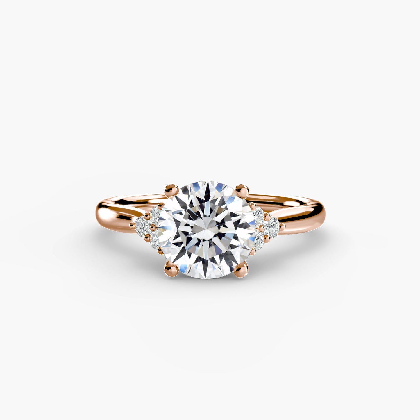 solitaire with cluster shoulders ag & co jewellery