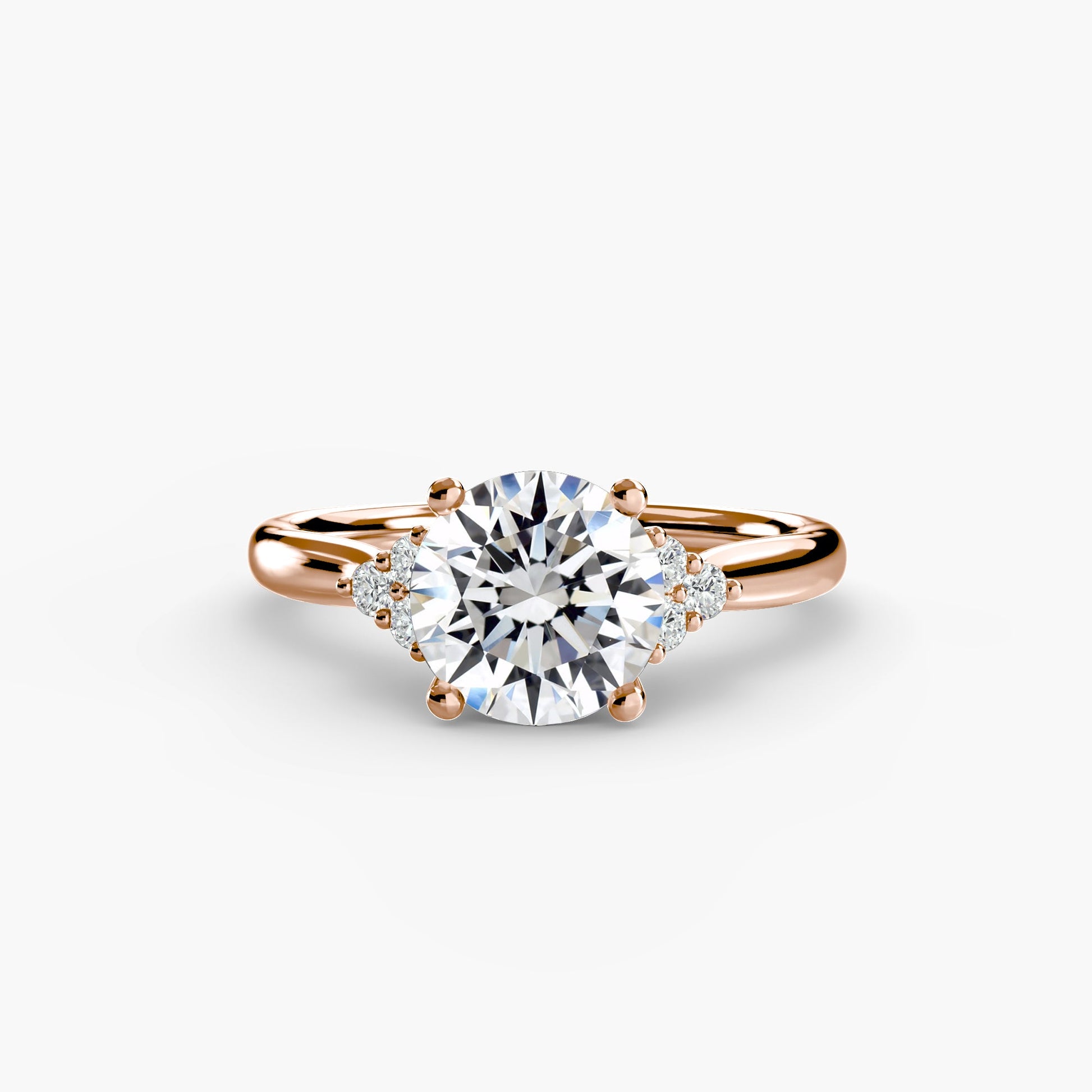 Solitaire with Cluster Shoulders AG & CO Jewellery