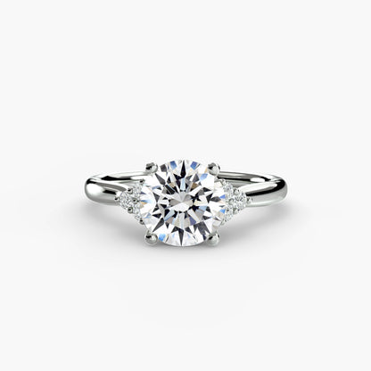 Solitaire with Cluster Shoulders AG & CO Jewellery