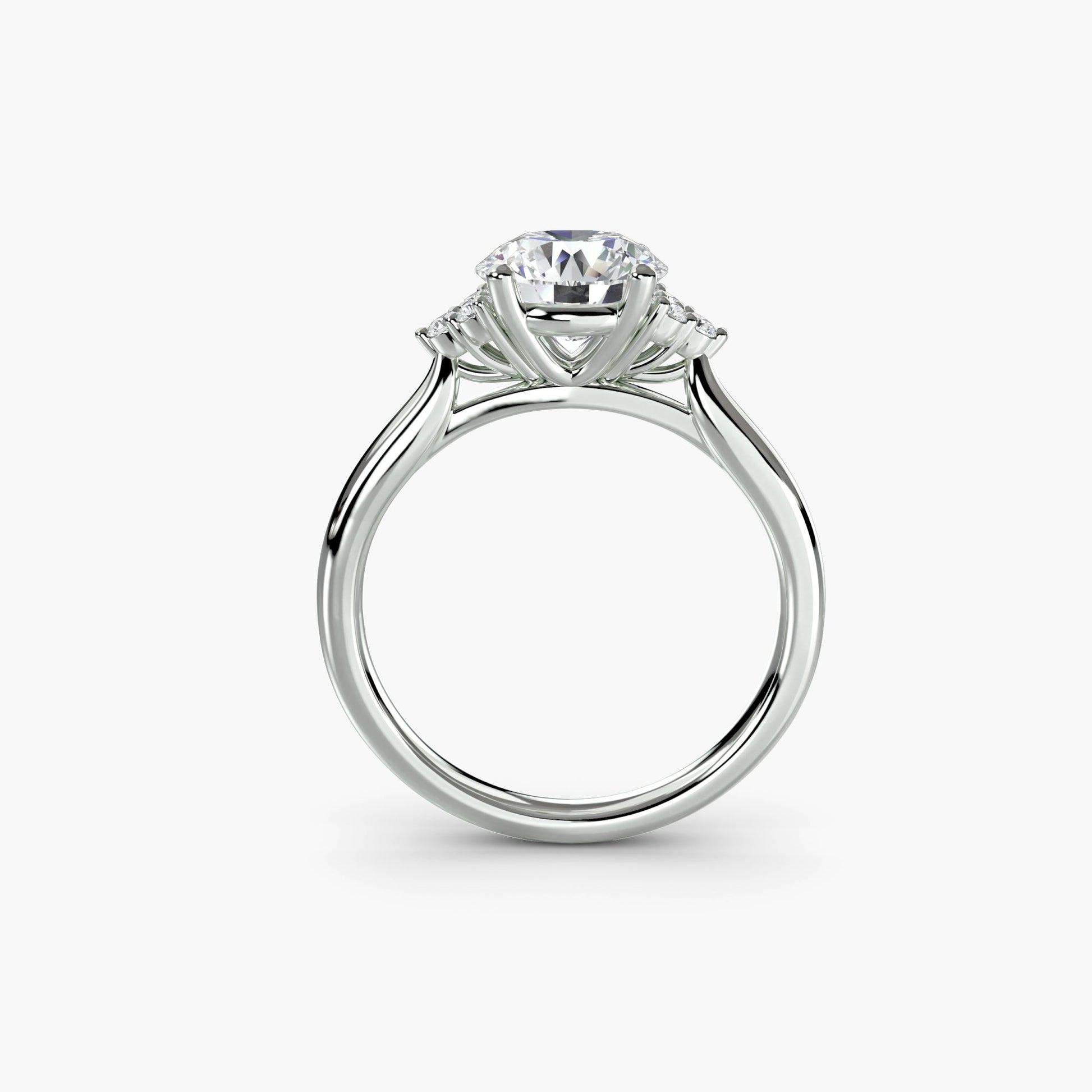 Solitaire with Cluster Shoulders AG & CO Jewellery