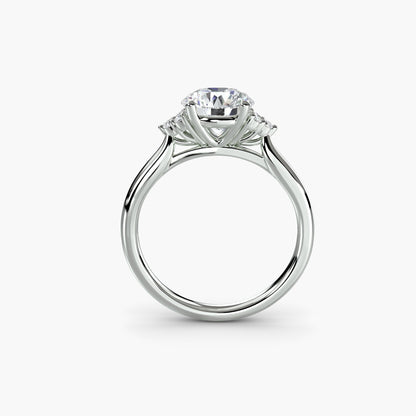 Solitaire with Cluster Shoulders AG & CO Jewellery