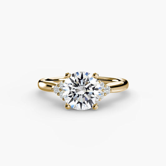 Solitaire with Cluster Shoulders AG & CO Jewellery