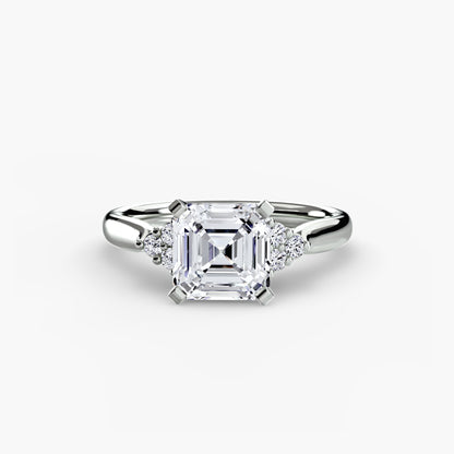 Solitaire with Cluster Shoulders 2 AG & CO Jewellery