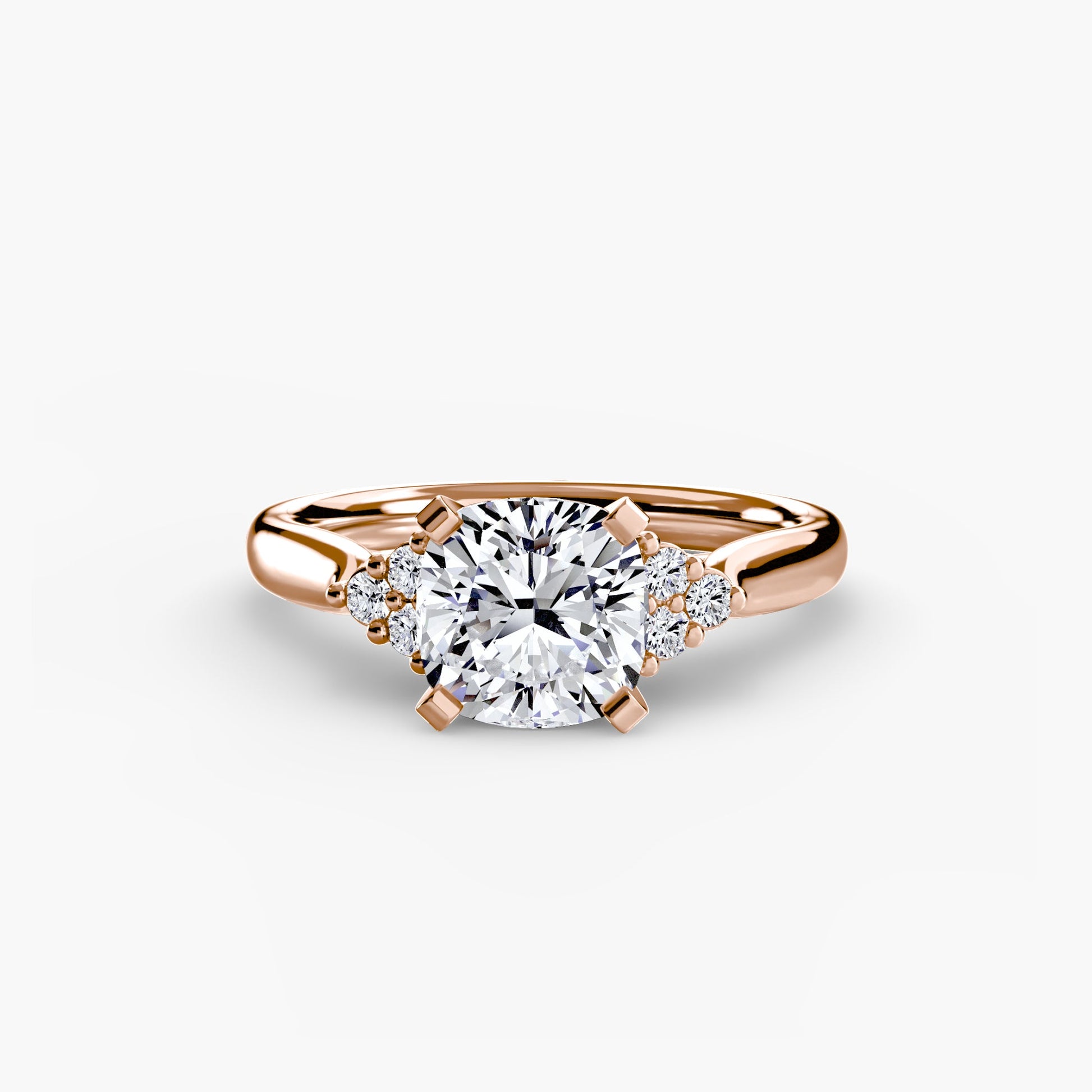 Solitaire with Cluster Shoulders 2 AG & CO Jewellery