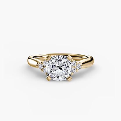 Solitaire with Cluster Shoulders 2 AG & CO Jewellery