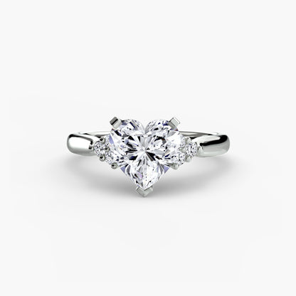Solitaire with Cluster Shoulders 2 AG & CO Jewellery