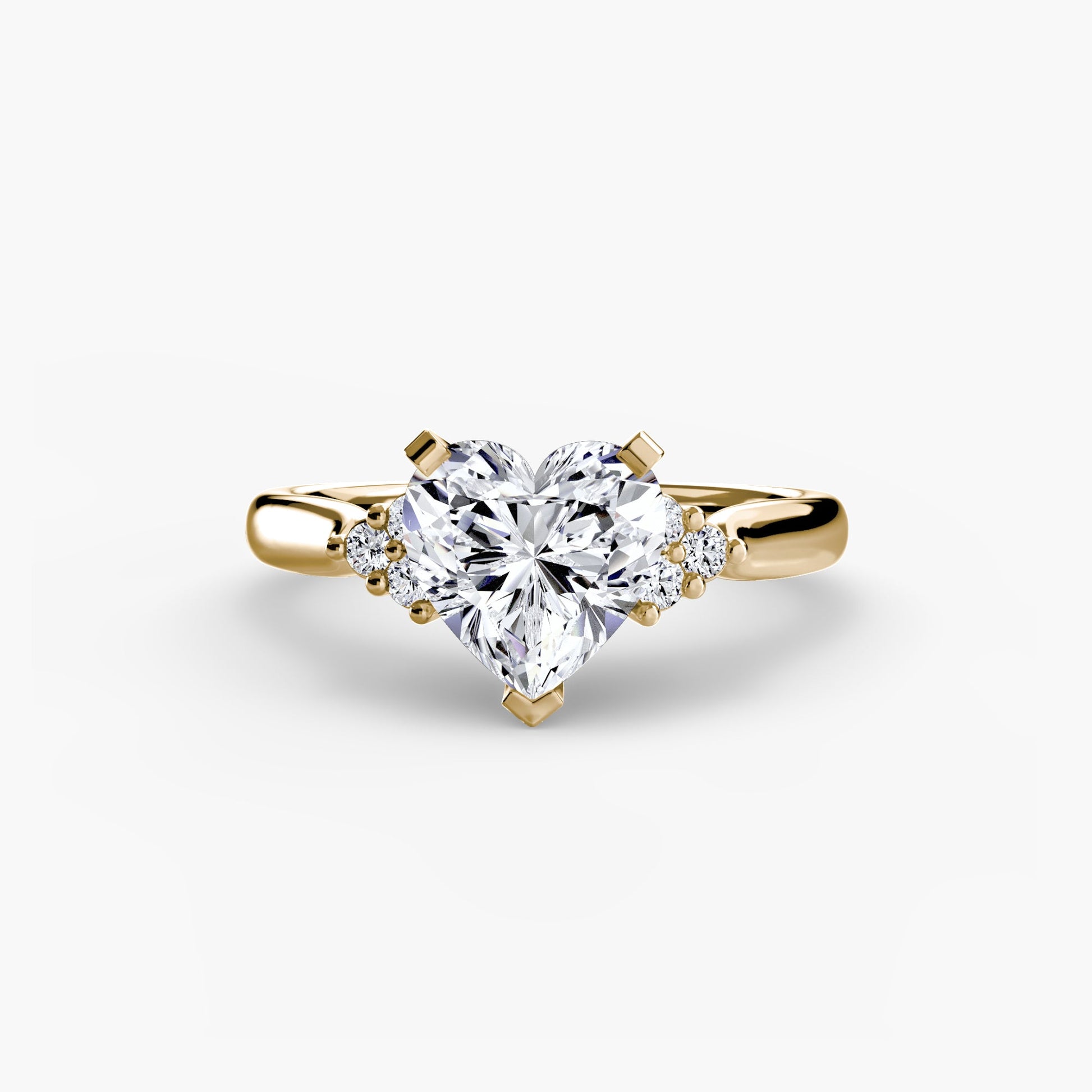 Solitaire with Cluster Shoulders 2 AG & CO Jewellery