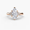 9K Rose Gold / Marquise