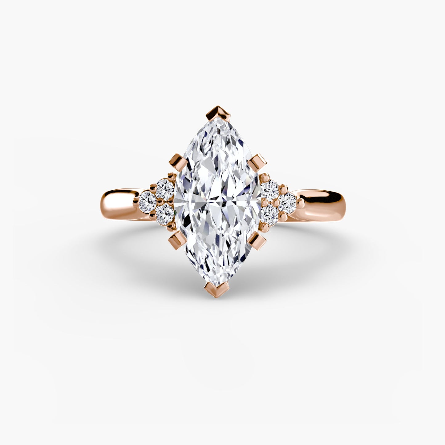 solitaire with cluster shoulders 2 ag & co jewellery