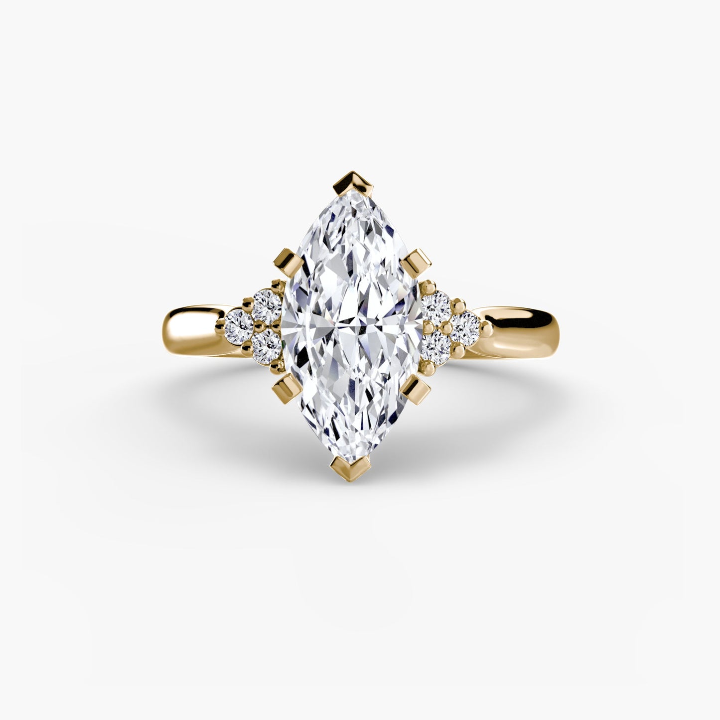 solitaire with cluster shoulders 2 ag & co jewellery
