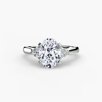 Solitaire with Cluster Shoulders 2 AG & CO Jewellery