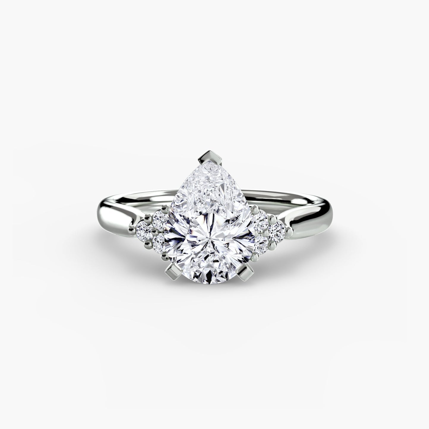 solitaire with cluster shoulders 2 ag & co jewellery