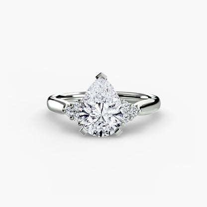 Solitaire with Cluster Shoulders 2 AG & CO Jewellery