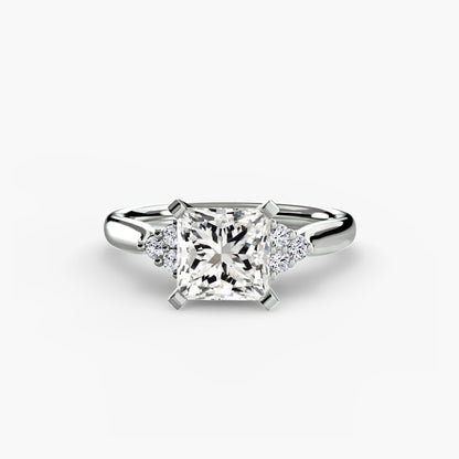 Solitaire with Cluster Shoulders 2 AG & CO Jewellery