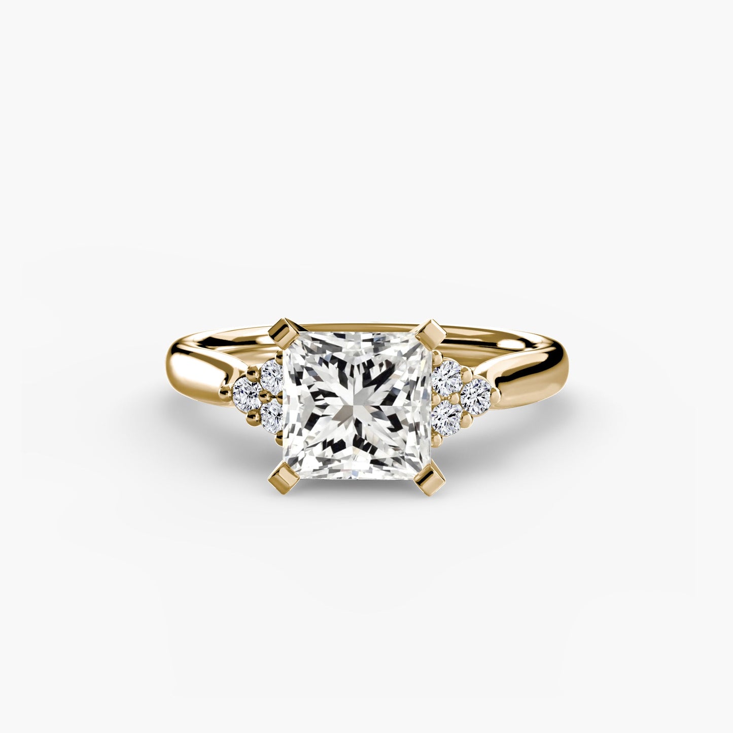 solitaire with cluster shoulders 2 ag & co jewellery