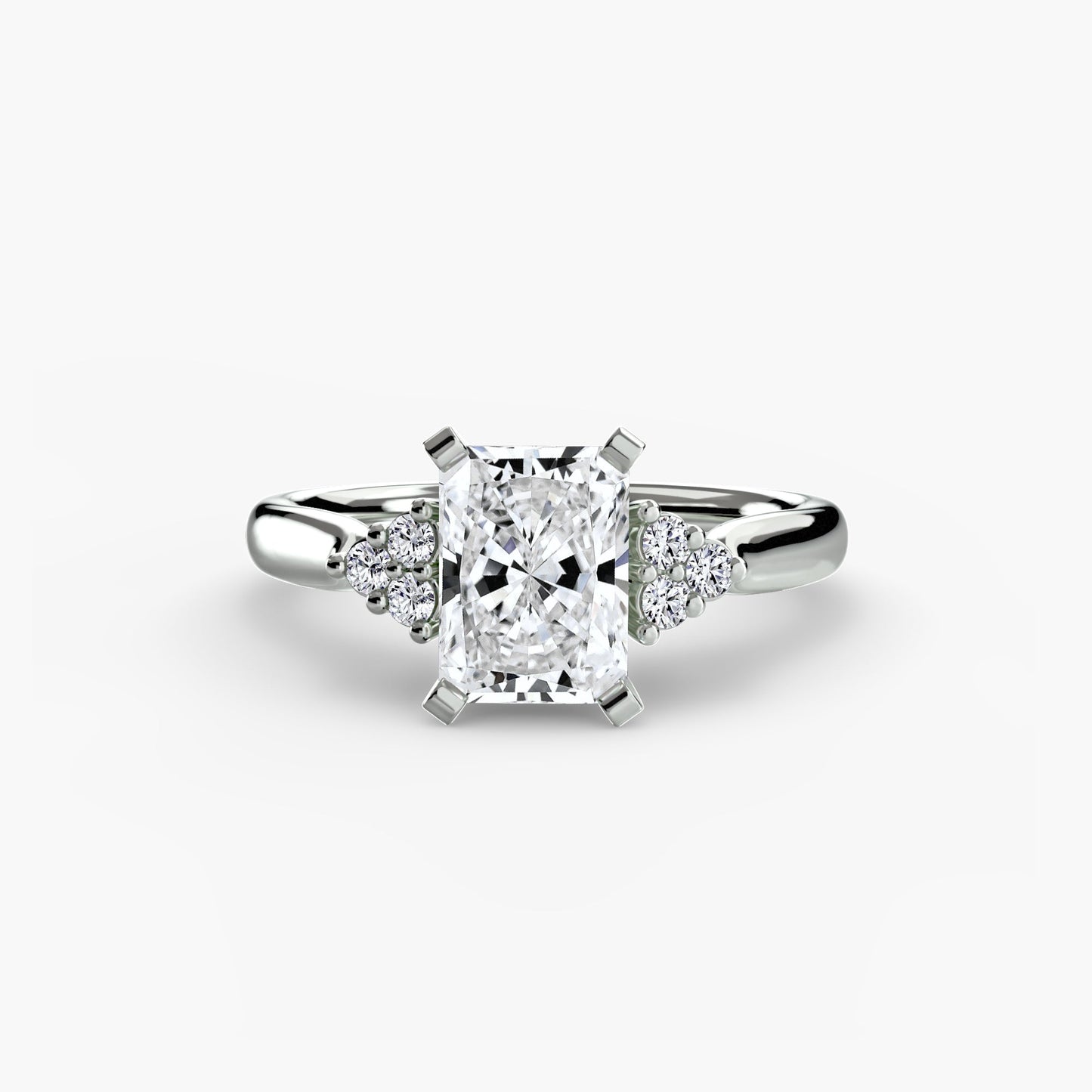 solitaire with cluster shoulders 2 ag & co jewellery