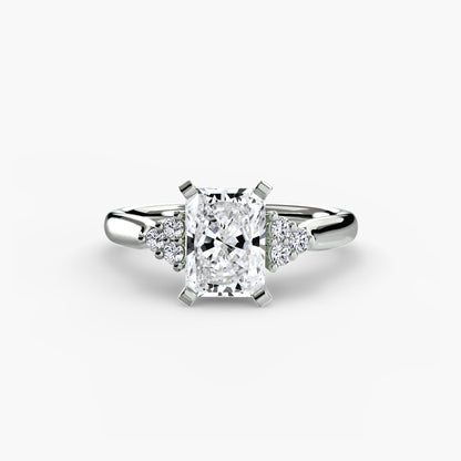 Solitaire with Cluster Shoulders 2 AG & CO Jewellery