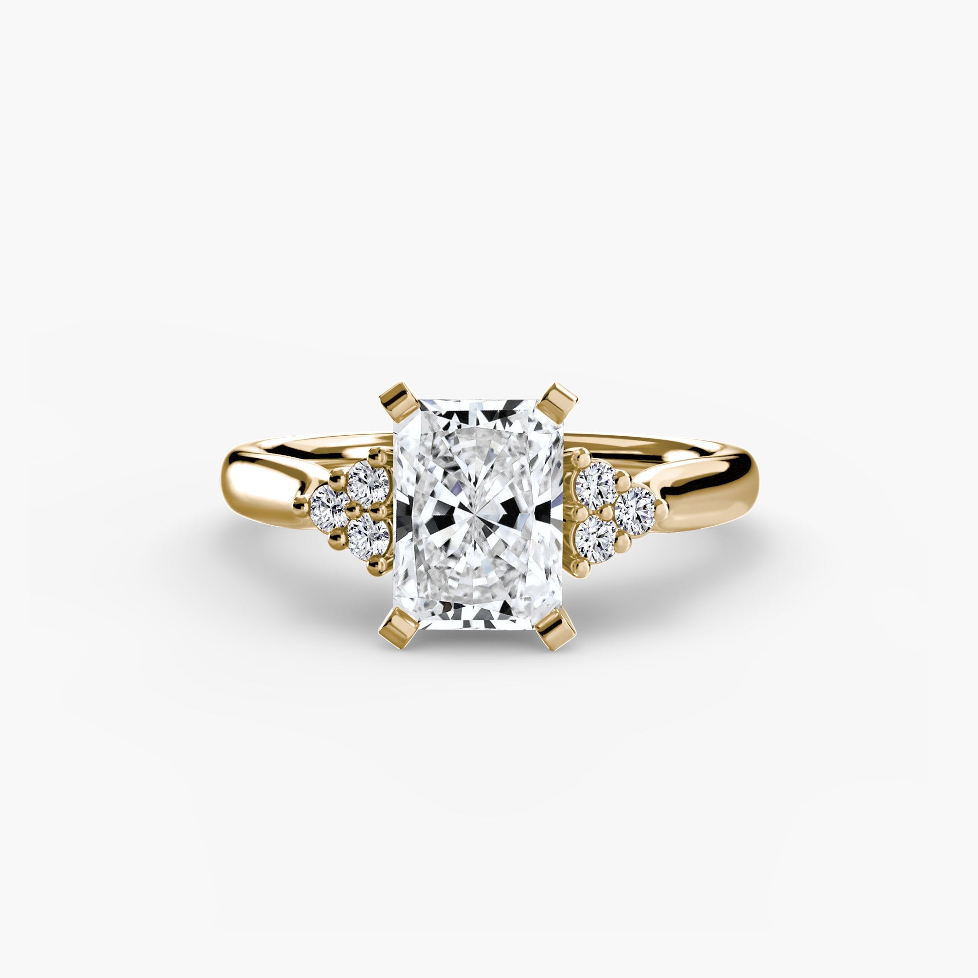 Solitaire with Cluster Shoulders 2 AG & CO Jewellery