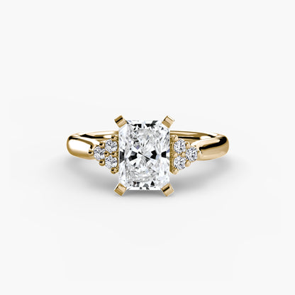 Solitaire with Cluster Shoulders 2 AG & CO Jewellery