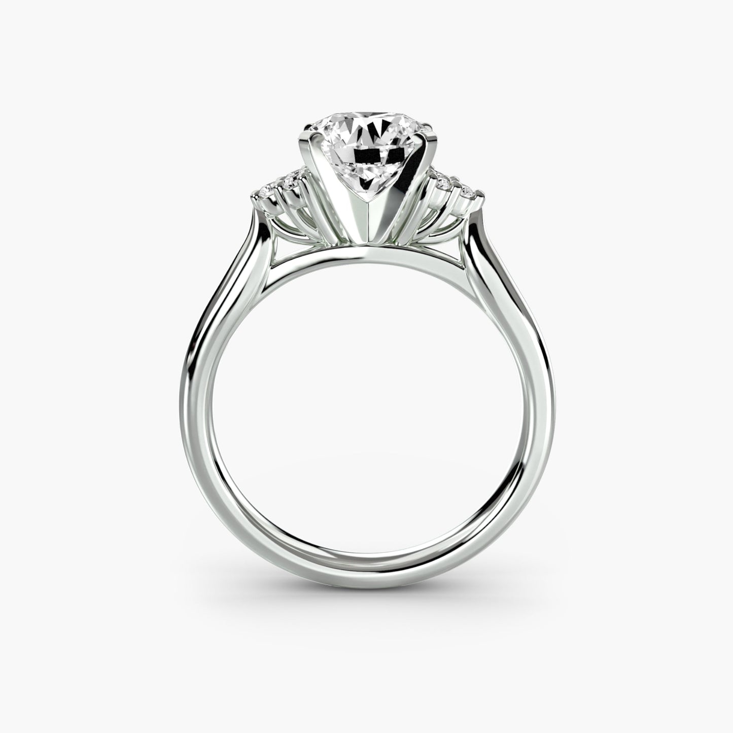 solitaire with cluster shoulders 2 ag & co jewellery