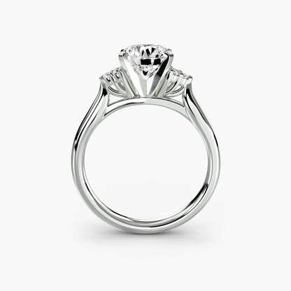 Solitaire with Cluster Shoulders 2 AG & CO Jewellery