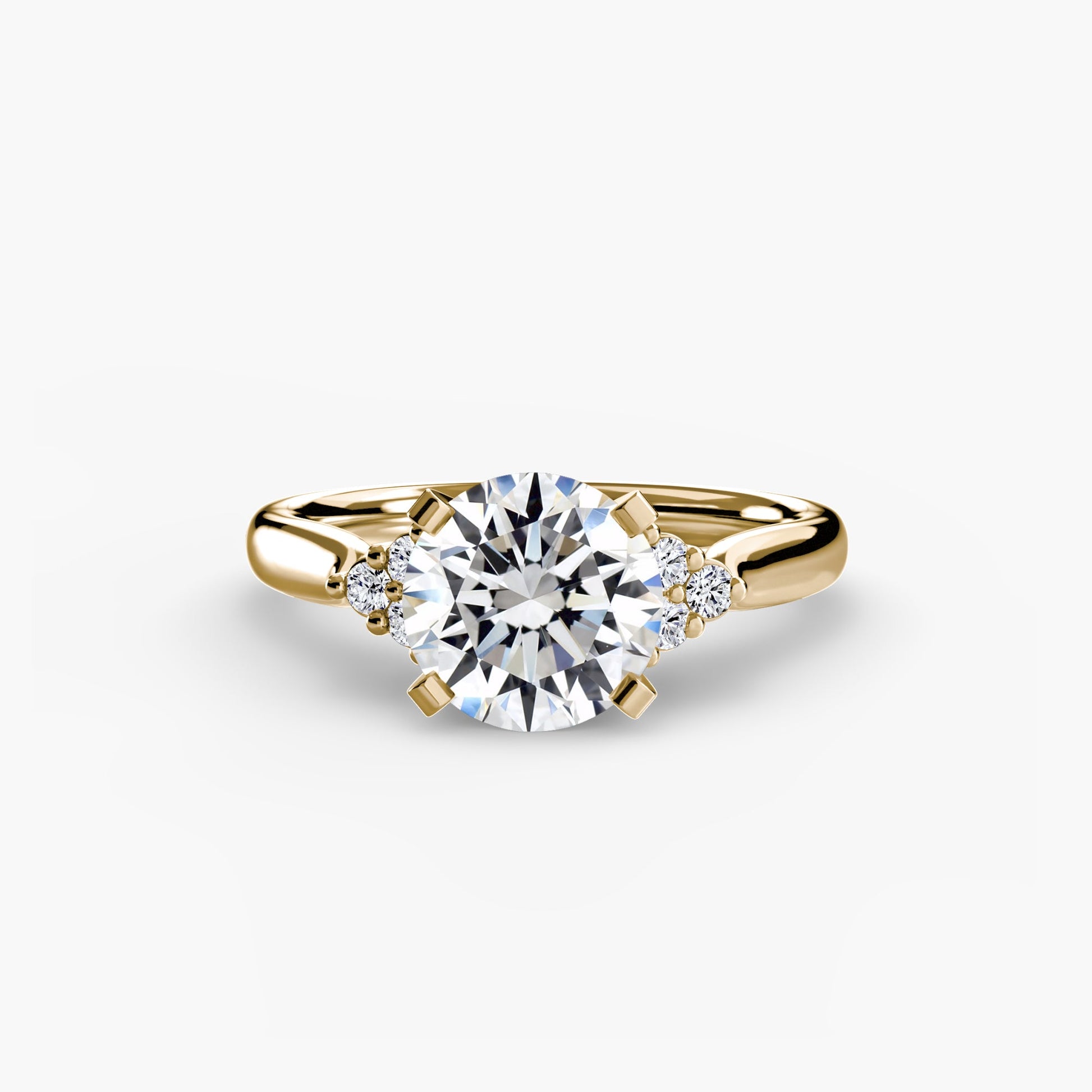 Solitaire with Cluster Shoulders 2 AG & CO Jewellery