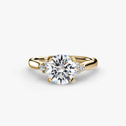Solitaire with Cluster Shoulders 2 AG & CO Jewellery