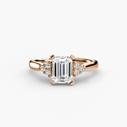Solitaire with Cluster Shoulders 2 AG & CO Jewellery