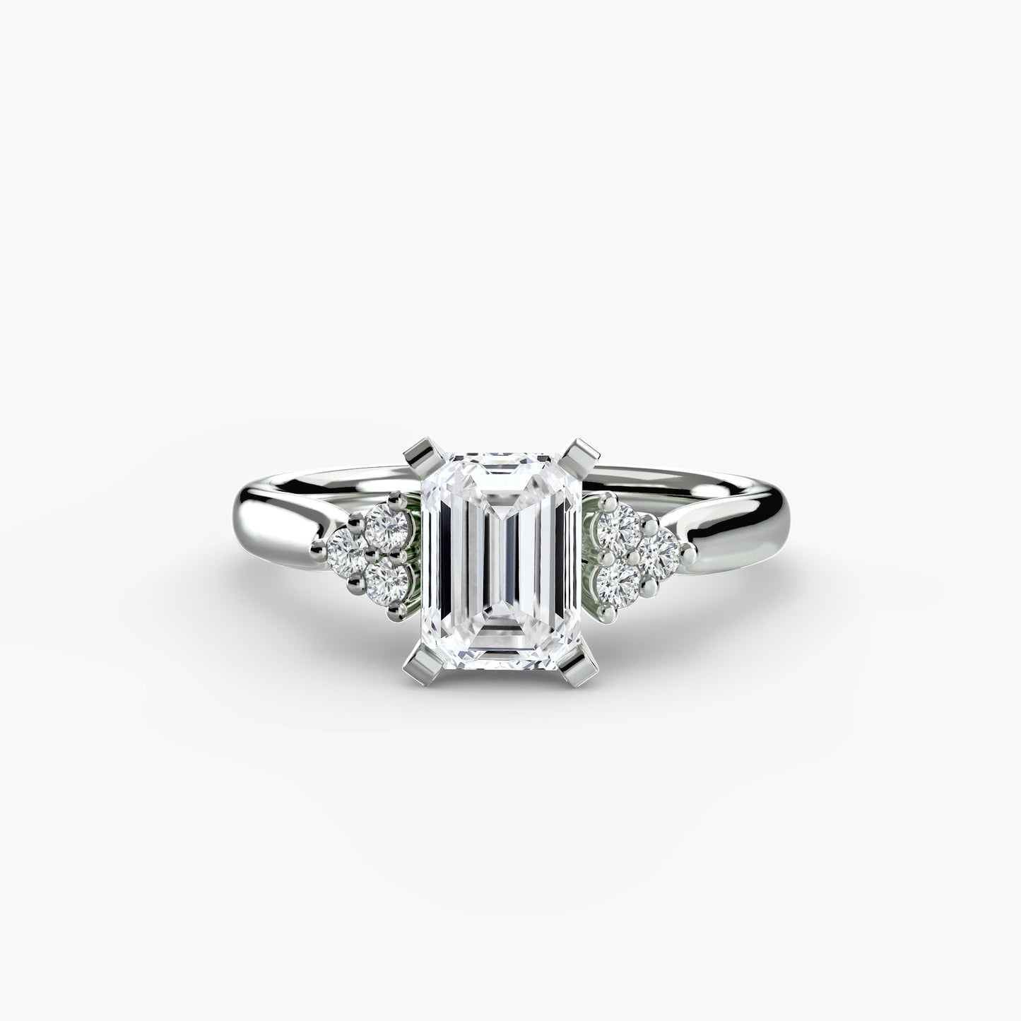 solitaire with cluster shoulders 2 ag & co jewellery