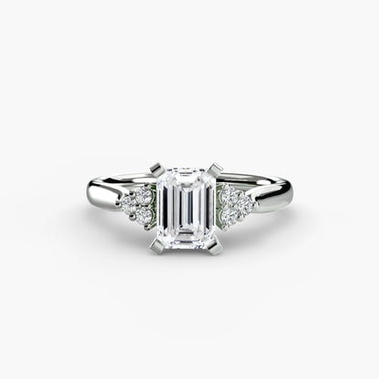Solitaire with Cluster Shoulders 2 AG & CO Jewellery