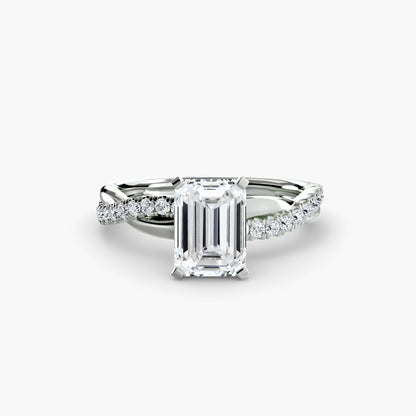 The Emerald Twist Pavé Ring AG & CO Jewellery
