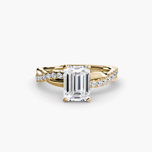 The Emerald Twist Pavé Ring AG & CO Jewellery