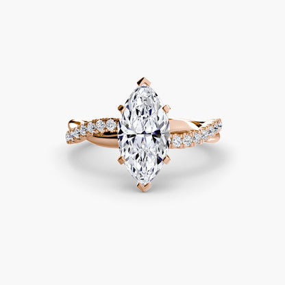 The Emerald Twist Pavé Ring AG & CO Jewellery