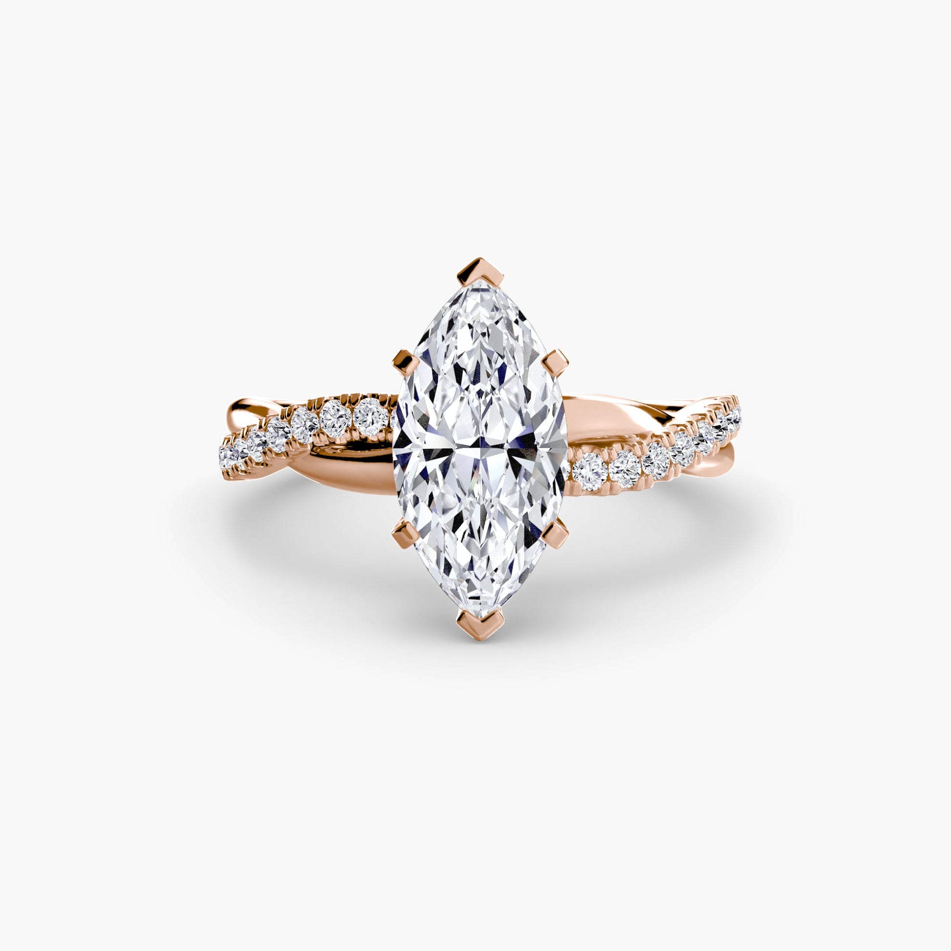 The Emerald Twist Pavé Ring AG & CO Jewellery