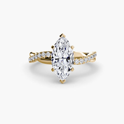The Emerald Twist Pavé Ring AG & CO Jewellery