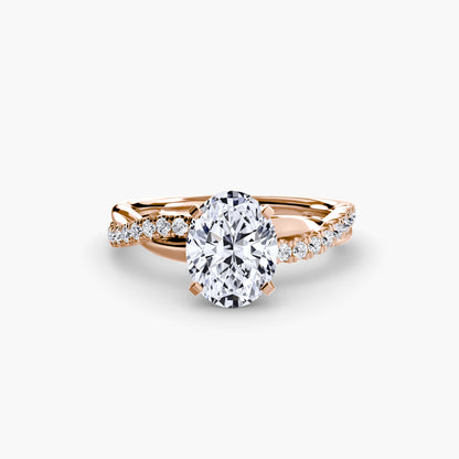 The Emerald Twist Pavé Ring AG & CO Jewellery