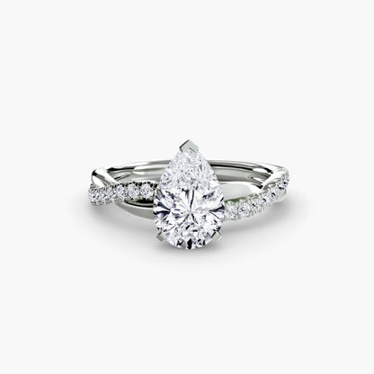 The Emerald Twist Pavé Ring AG & CO Jewellery
