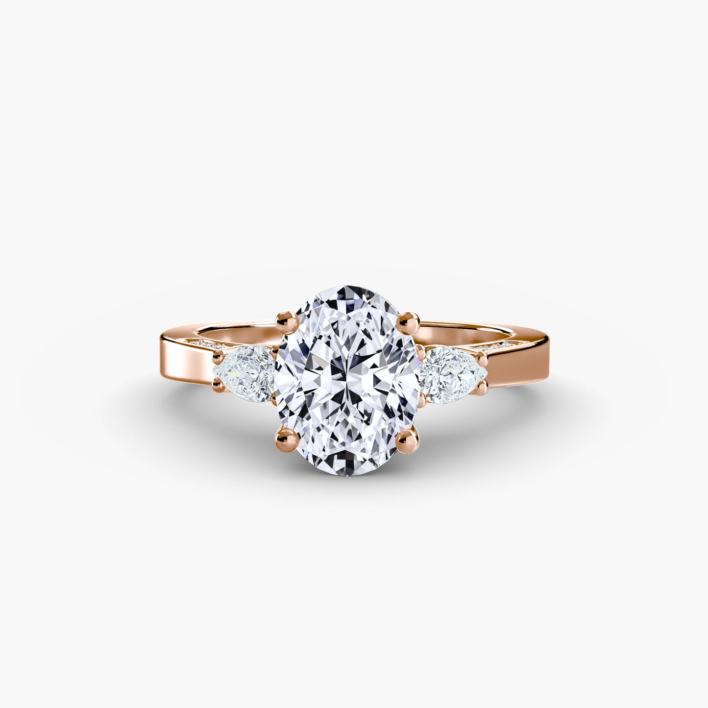 three stone with pavé shoulders ag & co jewellery