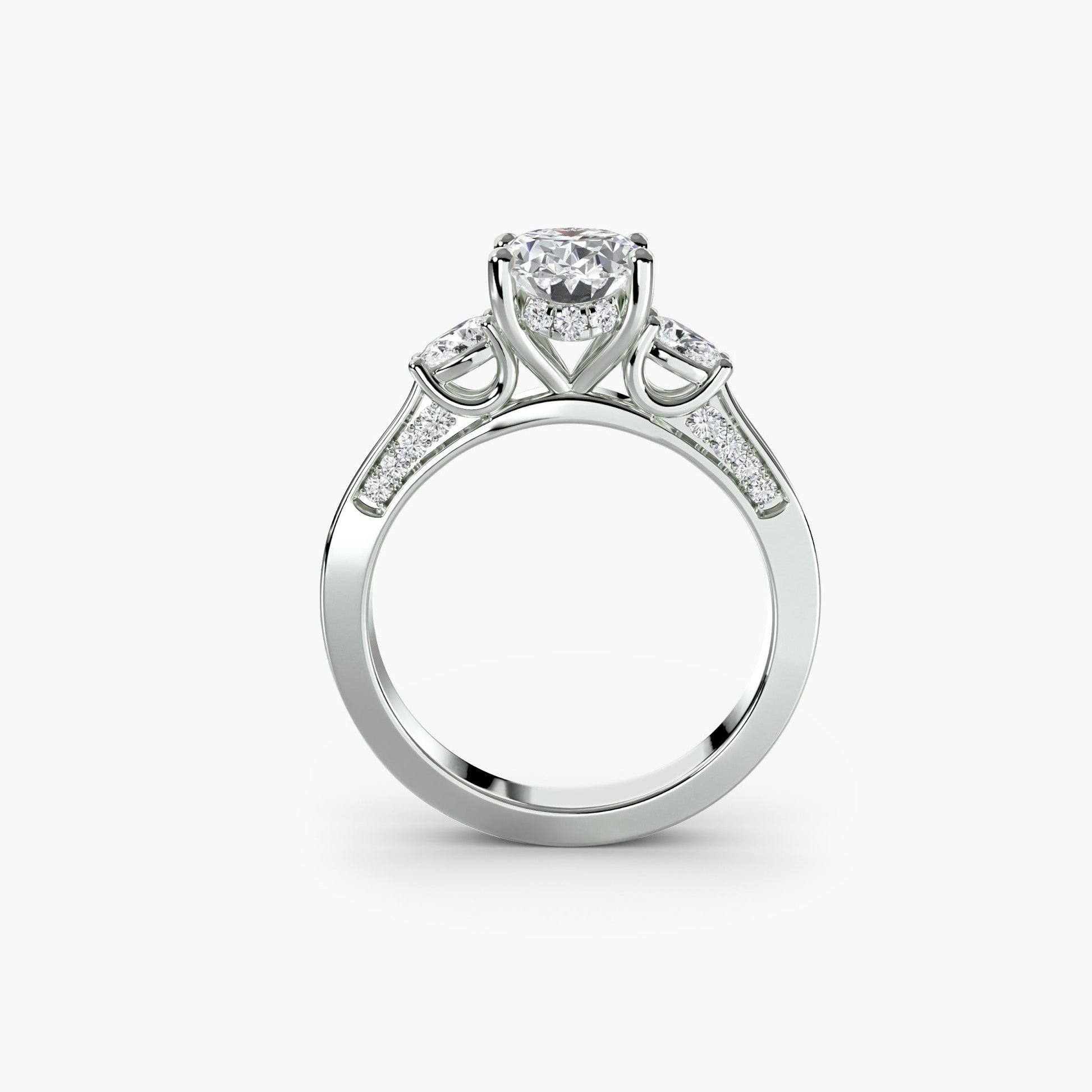 Three Stone with Pavé Shoulders AG & CO Jewellery