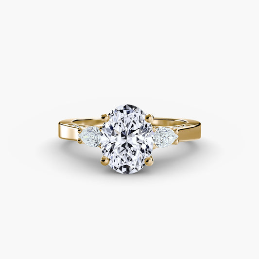 Three Stone with Pavé Shoulders AG & CO Jewellery