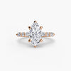 9K Rose Gold / Marquise